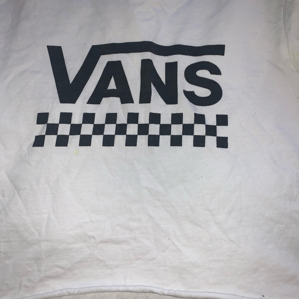 Rainbow checkerboard vans long sleeve crop top